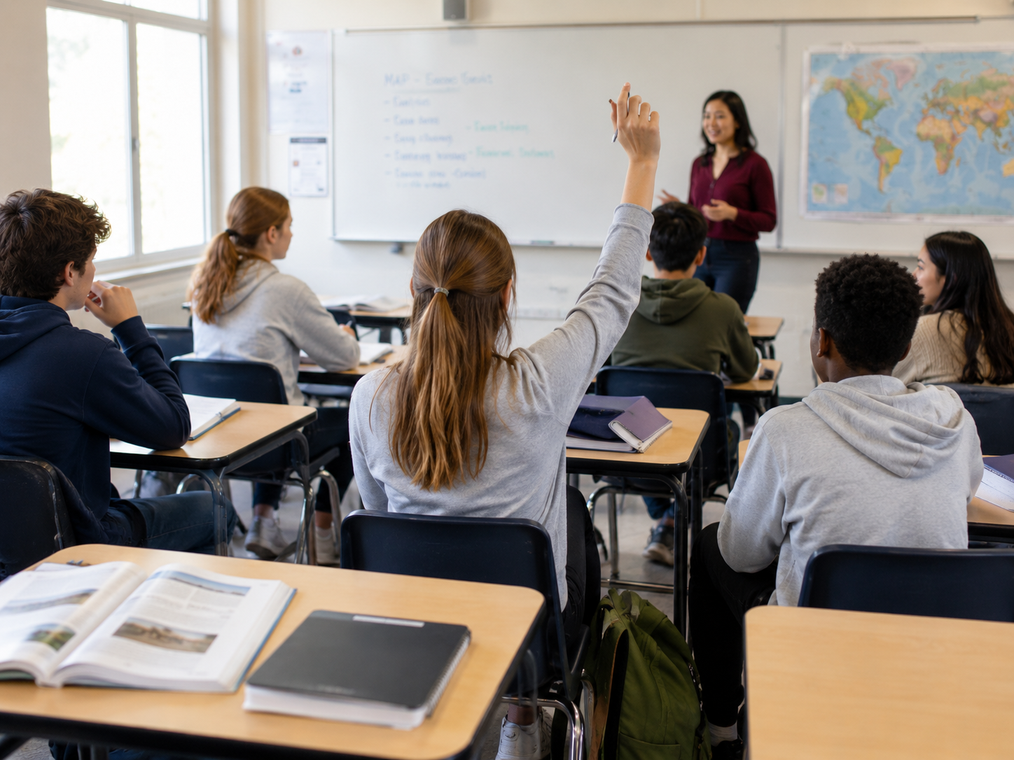 A Connecticut classroom at golden hour